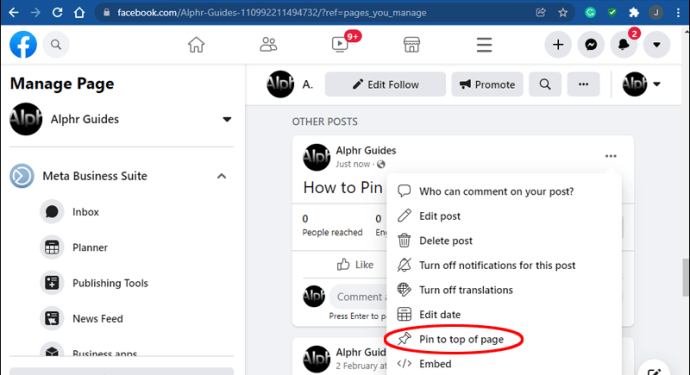 How Do You Pin a Post on Facebook?