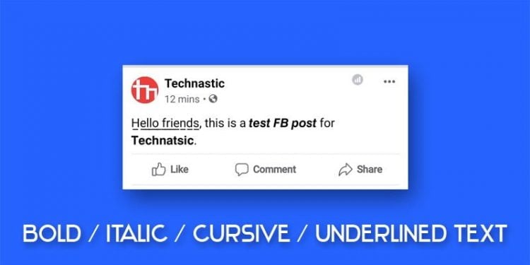 How to Bold and Italicize on Facebook