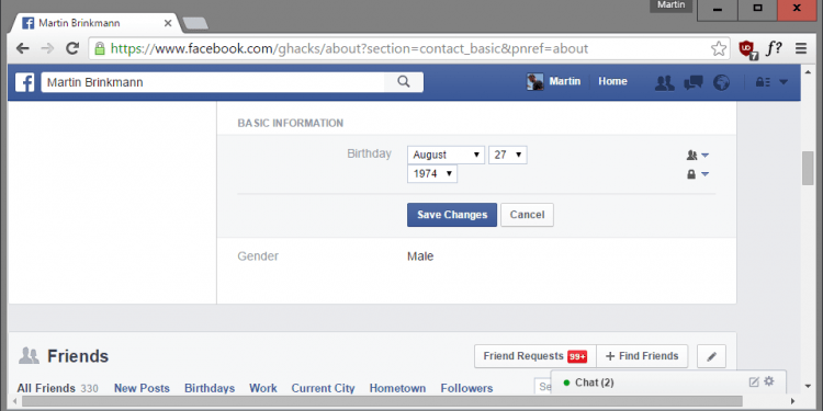 How to Change Birthday on Facebook