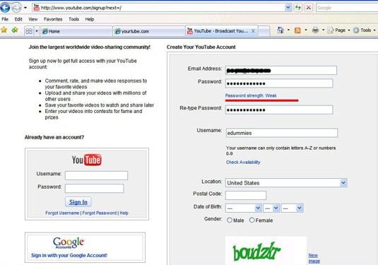 How to Create a YouTube Account