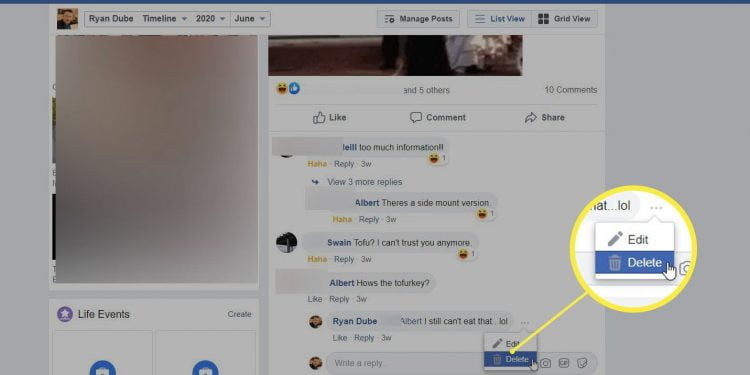 How to Delete a Comment on Facebook