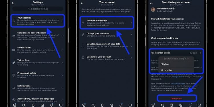 How to Delete a Twitter Account on Phone