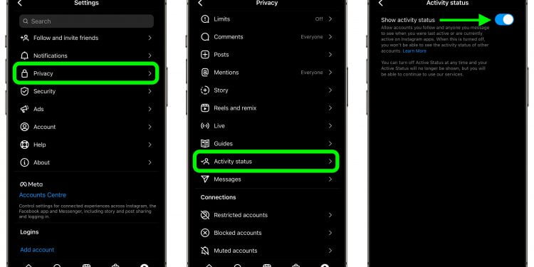 How to Hide Online in Instagram