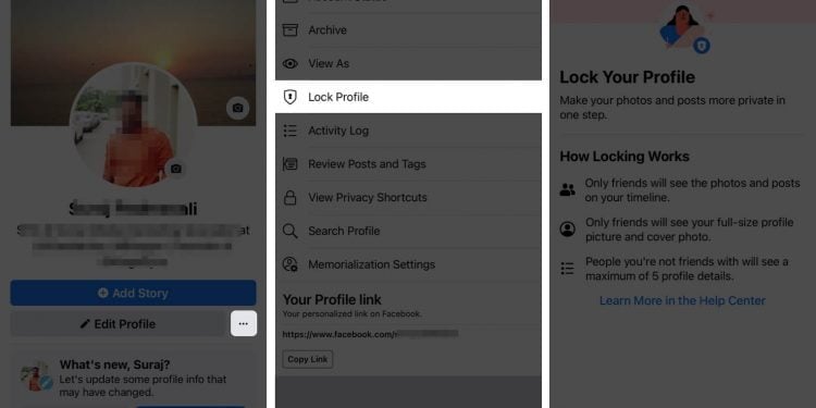 How to Lock Facebook Profile on iPhone