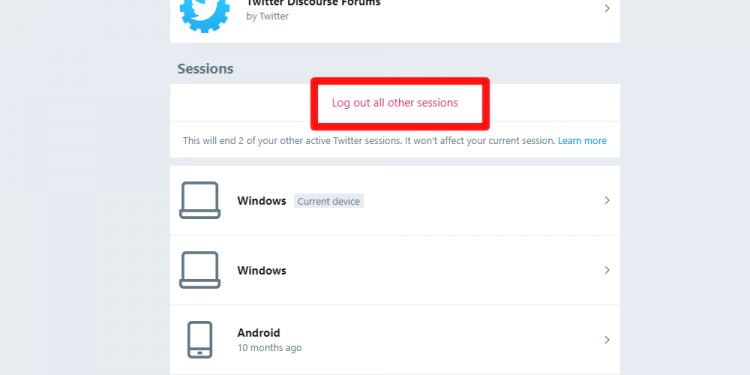 How to Log Out Twitter From All Your Devices