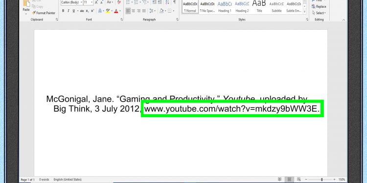 How to Reference a YouTube Video