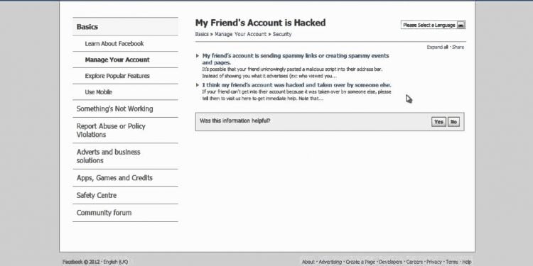 How to Report a Hacked Facebook Account of a Friend