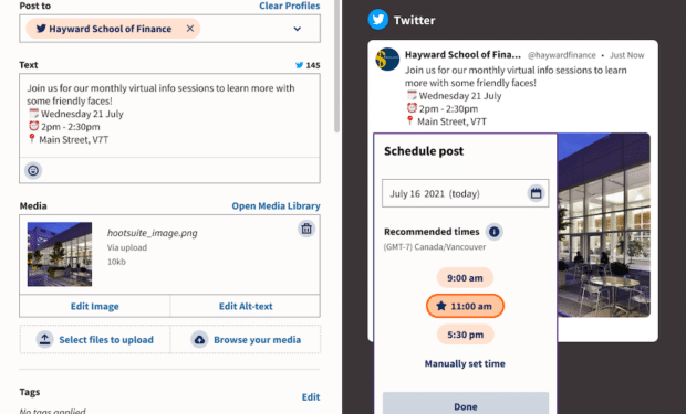 How to Schedule Twitter Posts With Hootsuite