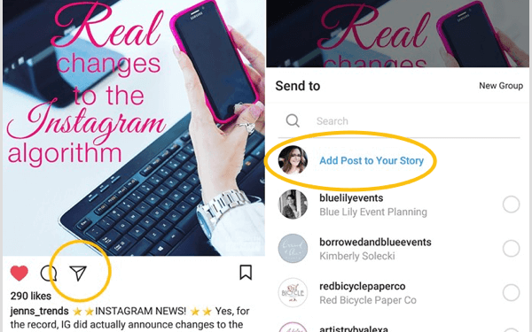 How to Share an Instagram Post to Your Story