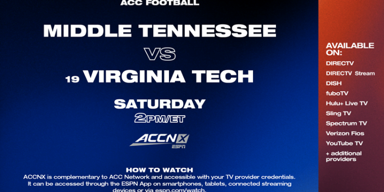 Is the Virginia Tech Game on YouTube TV?