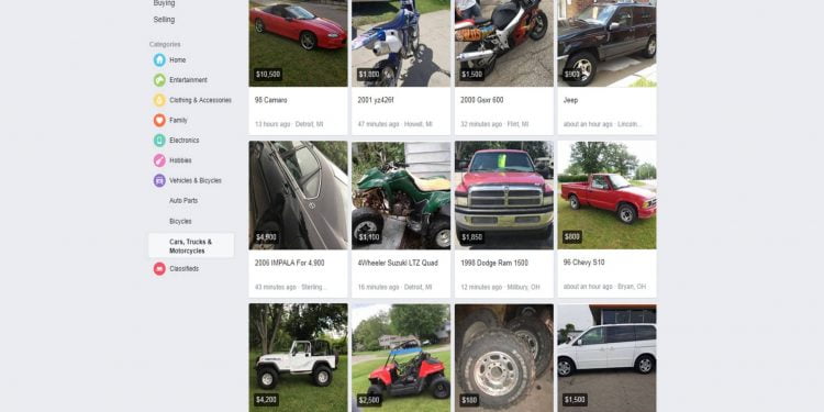 Selling Cars on Facebook Marketplace