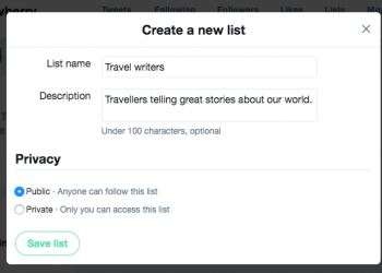 What is a List on Twitter?