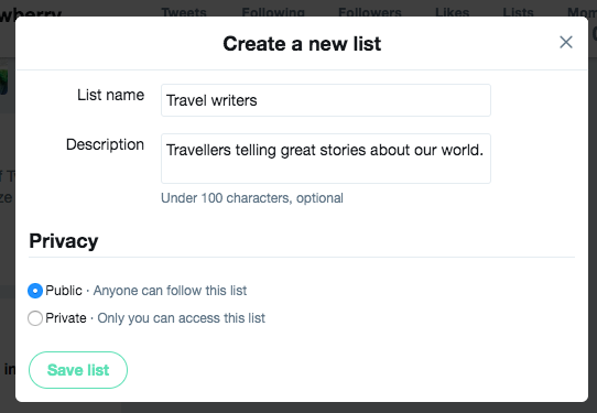 What is a List on Twitter?