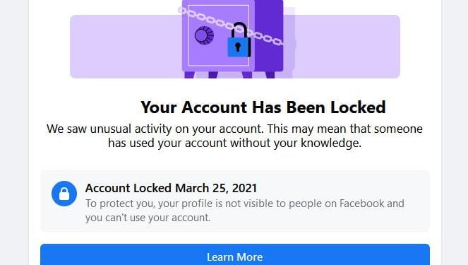 Why Is My Facebook Account Locked?