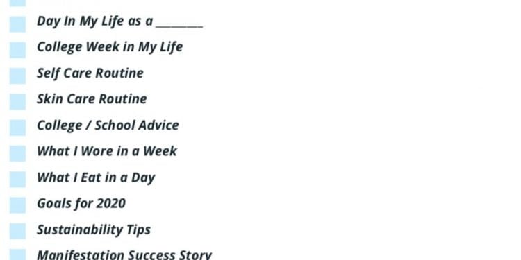 YouTube Video Ideas For Beginners